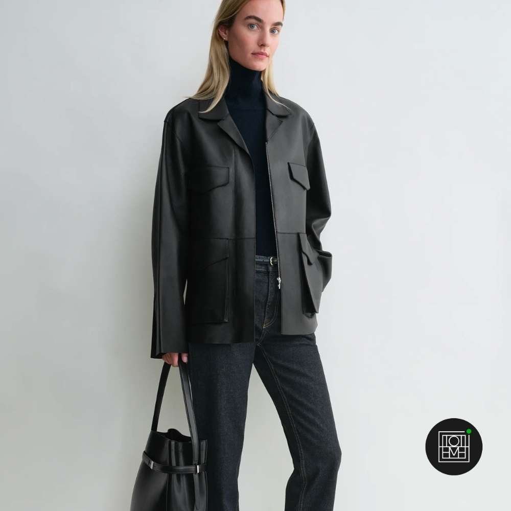 TOTEME Army Pocket Leather Jacket